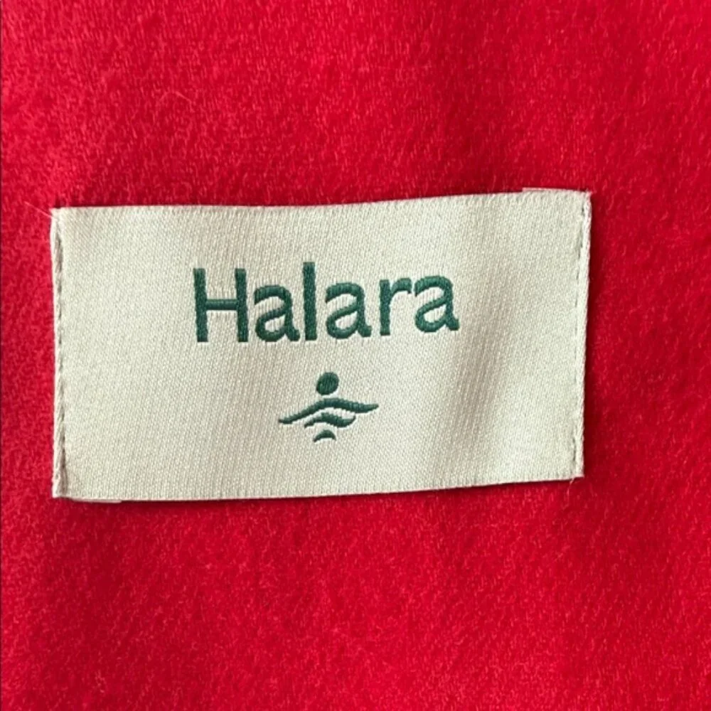 Halara Vibrant Red Super Soft Scarf with Fringe